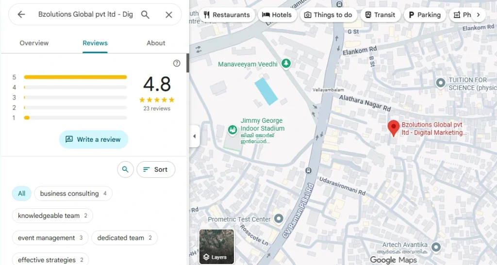 screenshot of they only have 23 reviews